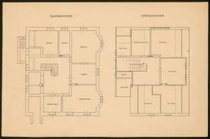 Entwurf zu einem Landhaus: Grundrisse