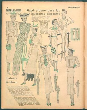 Piqué albene para las jovencitas elegantes [Dibujos] : Para la mujer