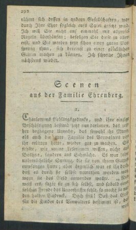 Scenen aus der Familie Ehrenberg
