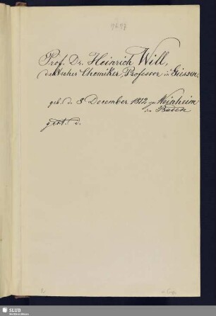 196-197. Will, Heinrich
