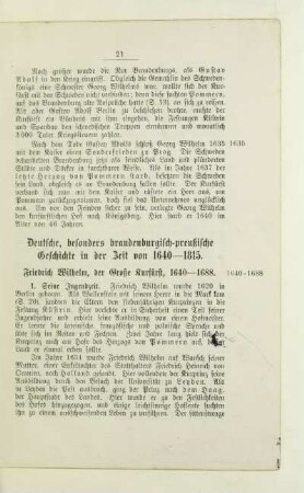 Friedrich Wilhelm, der Große Kurfürst, 1640 - 1688
