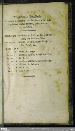 Nachstehende Druckfehler