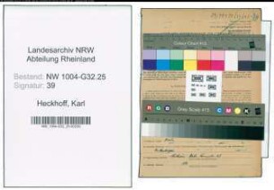 Entnazifizierung Karl Heckhoff , geb. 28.02.1890 (Stadtinspektor)