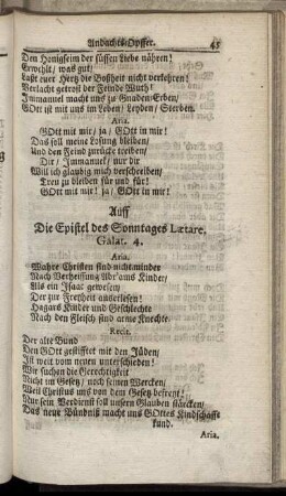 Auff Die Epistel des Sonntages Lætare. - Auff Die Epistel des Fünften Sonntages nach Trinitatis.