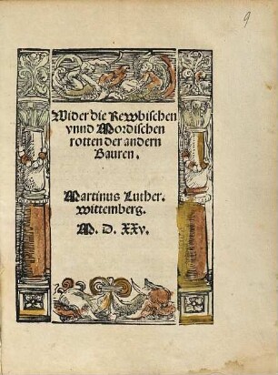 Wider die Rewbischen vnnd Mordischen rotten der andern Bauren