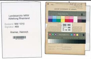 Entnazifizierung Heinrich Kremer , geb. 08.06.1885 (Metzgermeister)