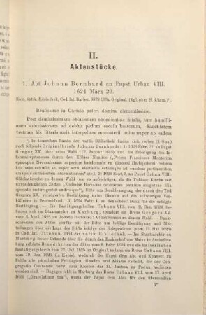 II. Aktenstücke.