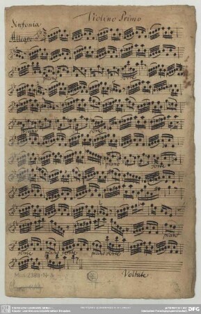 Symphonies - Mus.2389-N-3 : strings, woodwinds, bc - B|b; RV 162