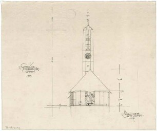 Gsaenger, Gustav; Ingolstadt (Bayern); Ev. Kirche St. Markus - Querschnitt