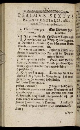 Psalmus Sextus Poenitentialis, Alias centesimus trigesimus.