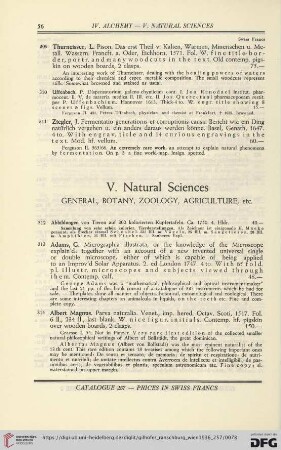 V. Natural Sciences (No. 312 - 361)