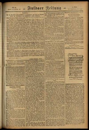 Zweite Ausgabe vom Samstag, den 24. Februar 1917.