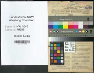 Entnazifizierung Luise Busch , geb. 18.08.1892 (Lehrerin)