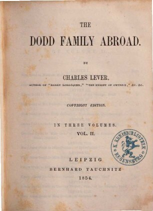The Dodd family abroad : in three volumes. 2