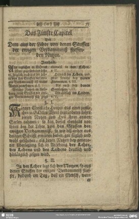 Das Fünfte Capitel Von Dem aus der Lehre von denen Stuffen der ewigen Verdammniß fliessenden Nutzen