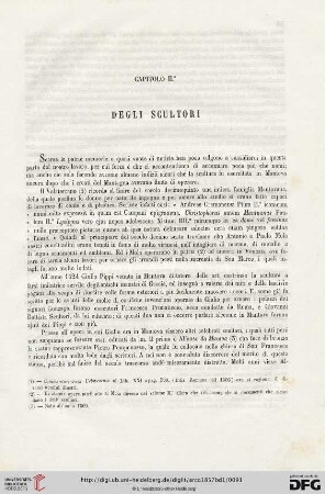 Capitolo II: Degli scultori
