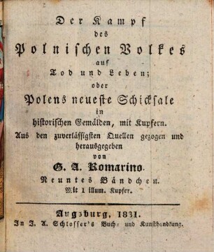 Der Kampf des Polnischen Volkes auf Tod und Leben : in historischen Gemälden, 9