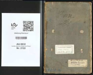 Beschlußregister der Volksrepräsentanten bei der Nord- und Maas- Sambre- Armee betr. Zentralverwaltung zu Aachen