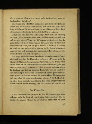 Die Klassenfahrt