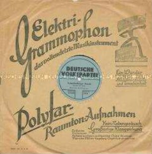 Platte der DVP mit einer Rede Gustav Stresemanns und Musik