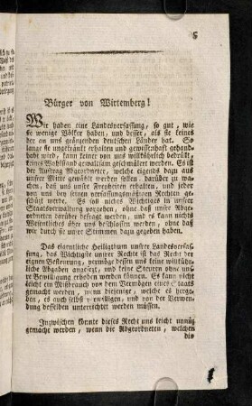 5-16, Buerger von Wirtemberg!