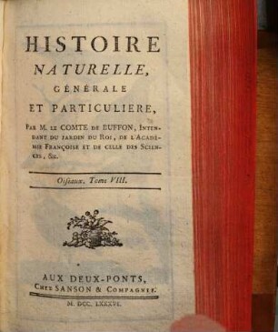 Histoire naturelle, générale et particulière, [3,]8. Oiseaux