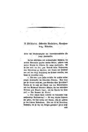 Ueber die Nothwendigkeit der Unterrichtsanstalten für junge Handwerker