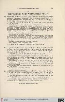 V. Geistliches und weltliches Recht (Nr. 124 - 153)
