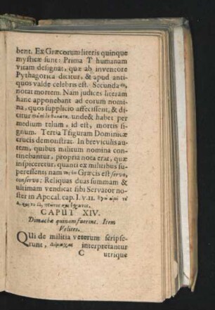 Caput XIV. Dimachae quinam fuerint. Item Velites.
