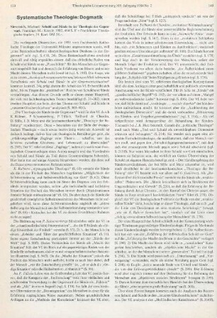 139-141 [Rezension] Sievernich, Michael, Schuld und Suende in der Theologie der Gegenwart