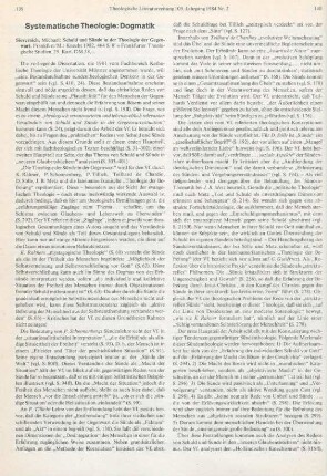139-141 [Rezension] Sievernich, Michael, Schuld und Suende in der Theologie der Gegenwart