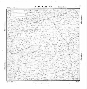 Kartenblatt SO XXXI 45 Stand 1821