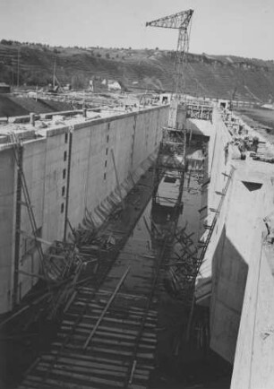 Schleusenbaustelle Hessigheim/Neckar