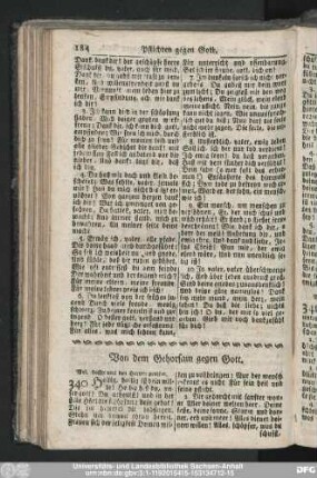 Von dem Gehorsam gegen Gott.