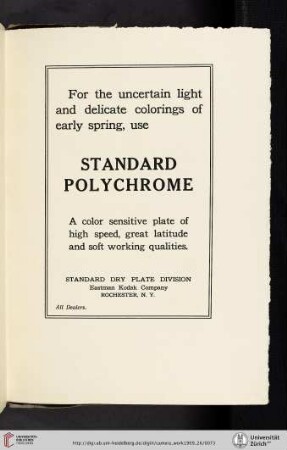 Standard Dry Plate Division, Eastman Kodak Company [Standard Polychrome Plate]