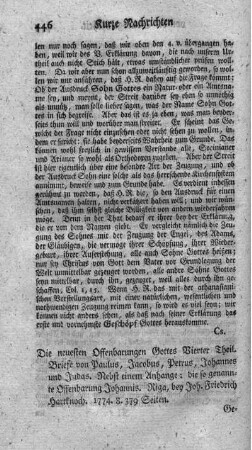 : Die neuesten Offenbarungen Gottes. T.4.