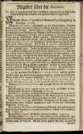 Register über die Autores.