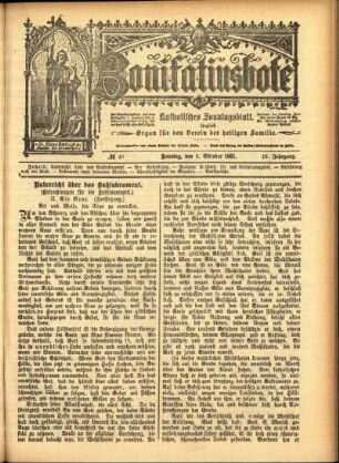 Erste Ausgabe vom Sonntag, den 06. Oktober 1901.