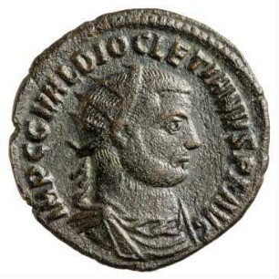 Münze, Follis (Follaro), 296 n. Chr.