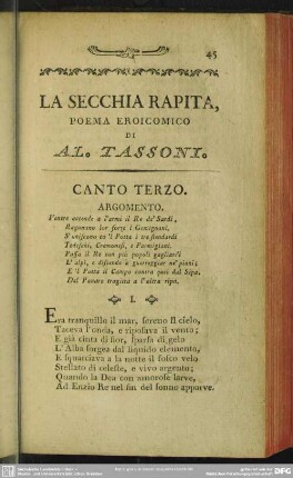 Canto Terzo