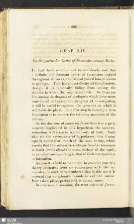 Chap. XIV. On the particular Order of Succession among Rocks