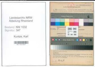 Entnazifizierung Karl Kuntze , geb. 23.04.1895 (Landesinspektor)