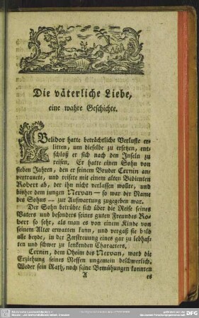 Die väterliche Liebe, eine wahre Geschichte