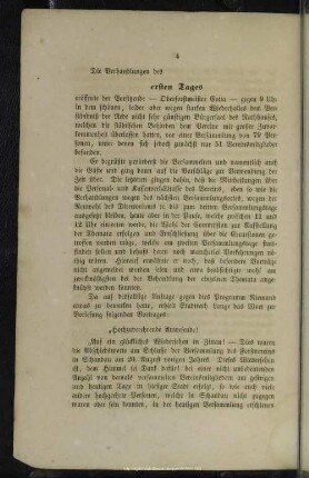 Die Verhandlungen des ersten Tages