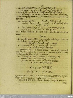 Caput XLIIX purgantia profert