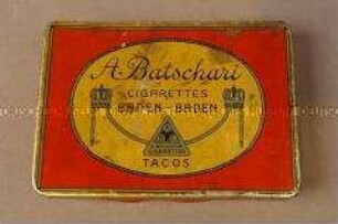 Blechdose für 25 Zigaretten "A. Batschari-Cigarettes"