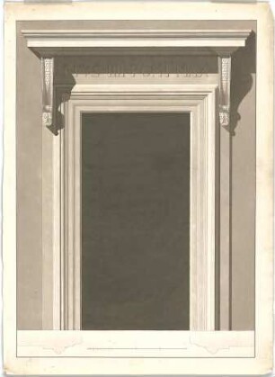 ohne Verfasserangabe; Rom (Italien); Cortile di San Damaso - Tür mit Inschrift (Ansicht)