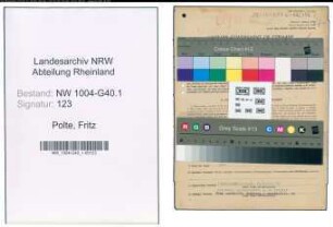 Entnazifizierung Fritz Polte , geb. 20.09.1898 (Justizsekretaer)