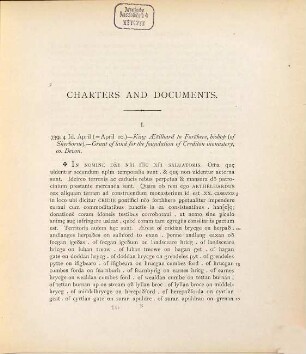The Crawford Collection of Early Charters and Documents now in the Bodleian Library