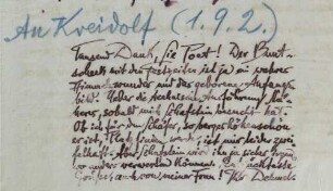 Brief an Ernst Kreidolf